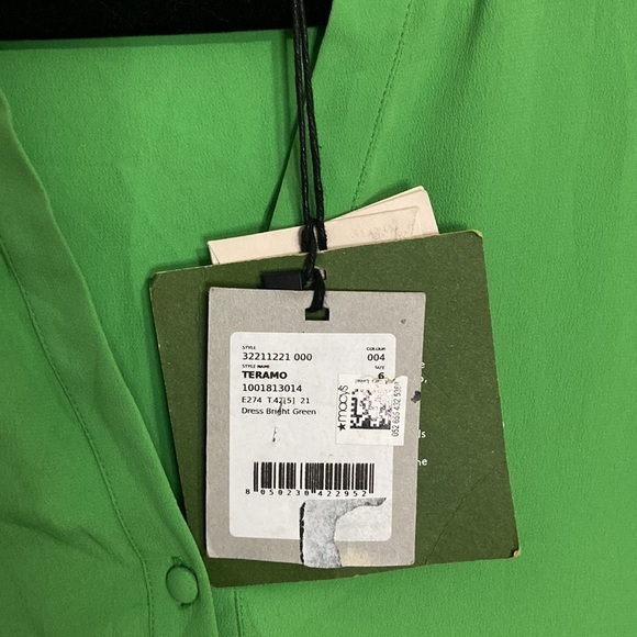 Marella Teramo Tiered Midi Dress Bright Green size 6 NWT - Picture 2 of 6